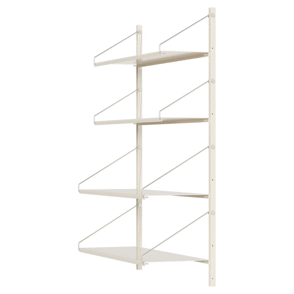 Shelf Library Single Section - 32.48"W x 42.67"H, Warm White Steel - Image 3