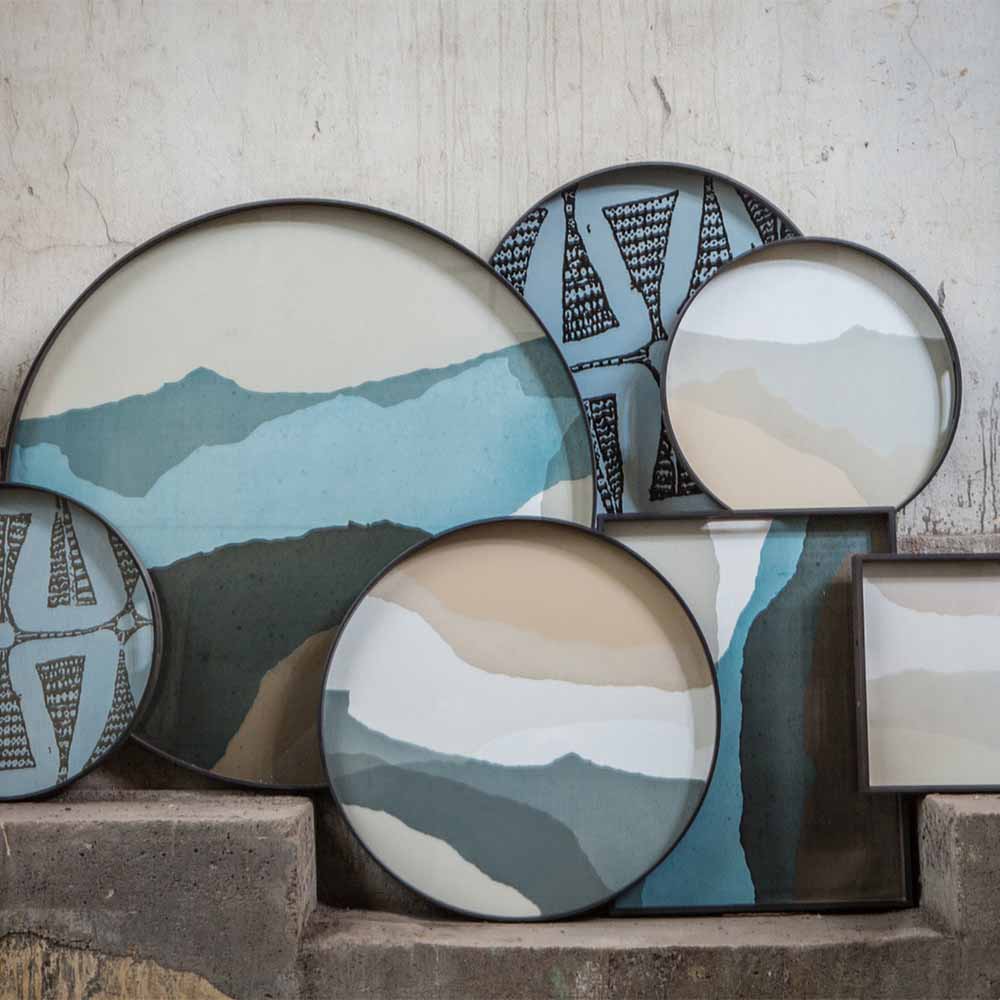 Slate Wabi Sabi Glass Tray - Round, Large - Image 3