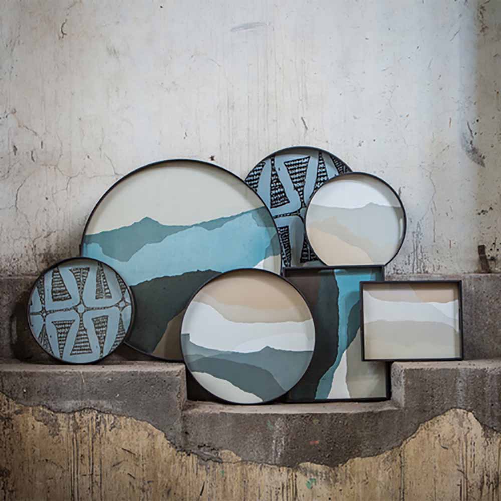Slate Wabi Sabi Glass Tray - Round, Large - Image 7