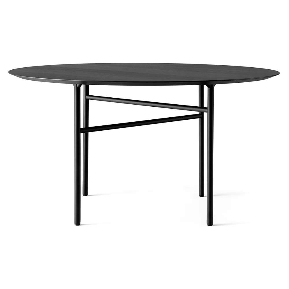 Snaregade Round Dining Table - Veneer, Black - Image 3