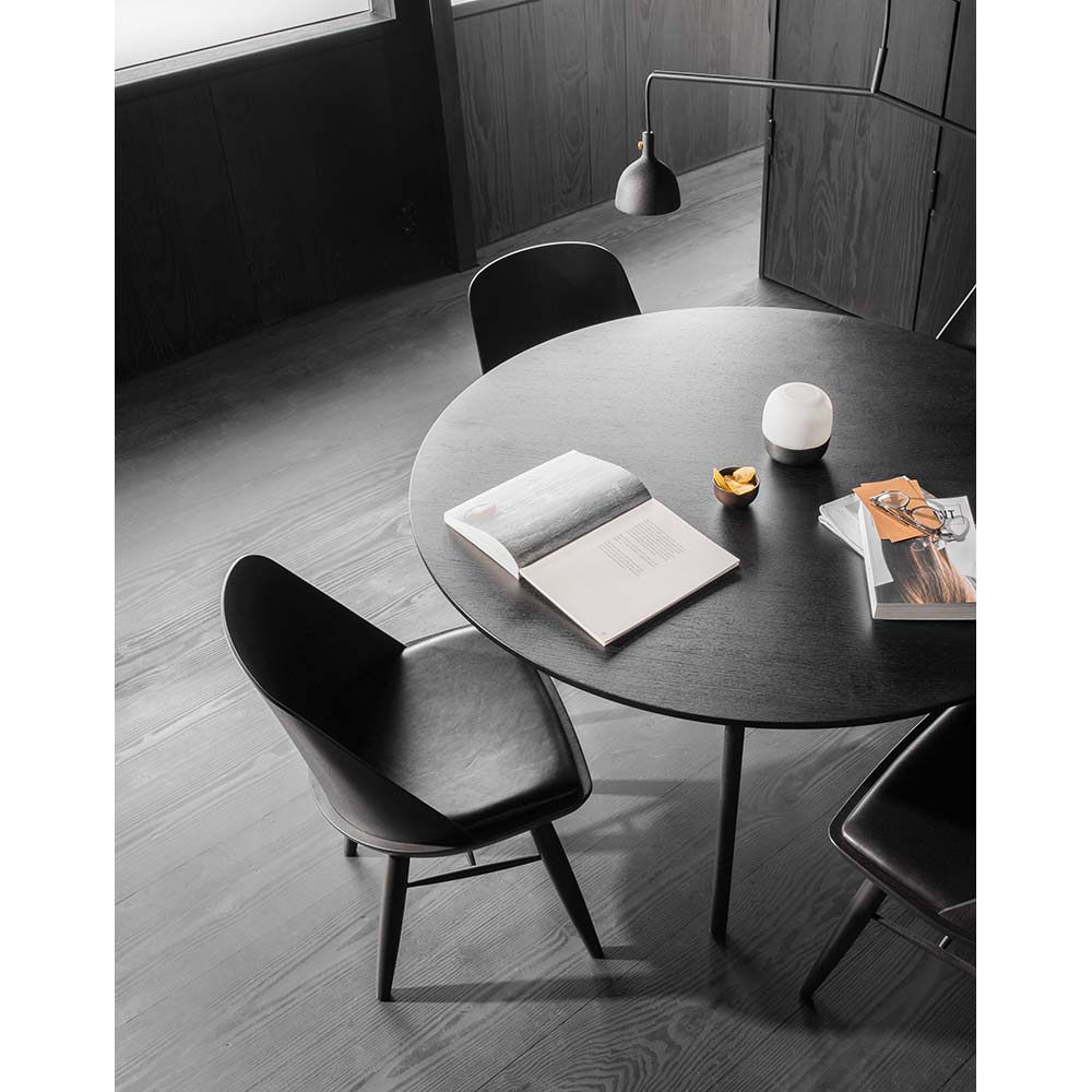 Snaregade Round Dining Table - Veneer, Black - Image 4