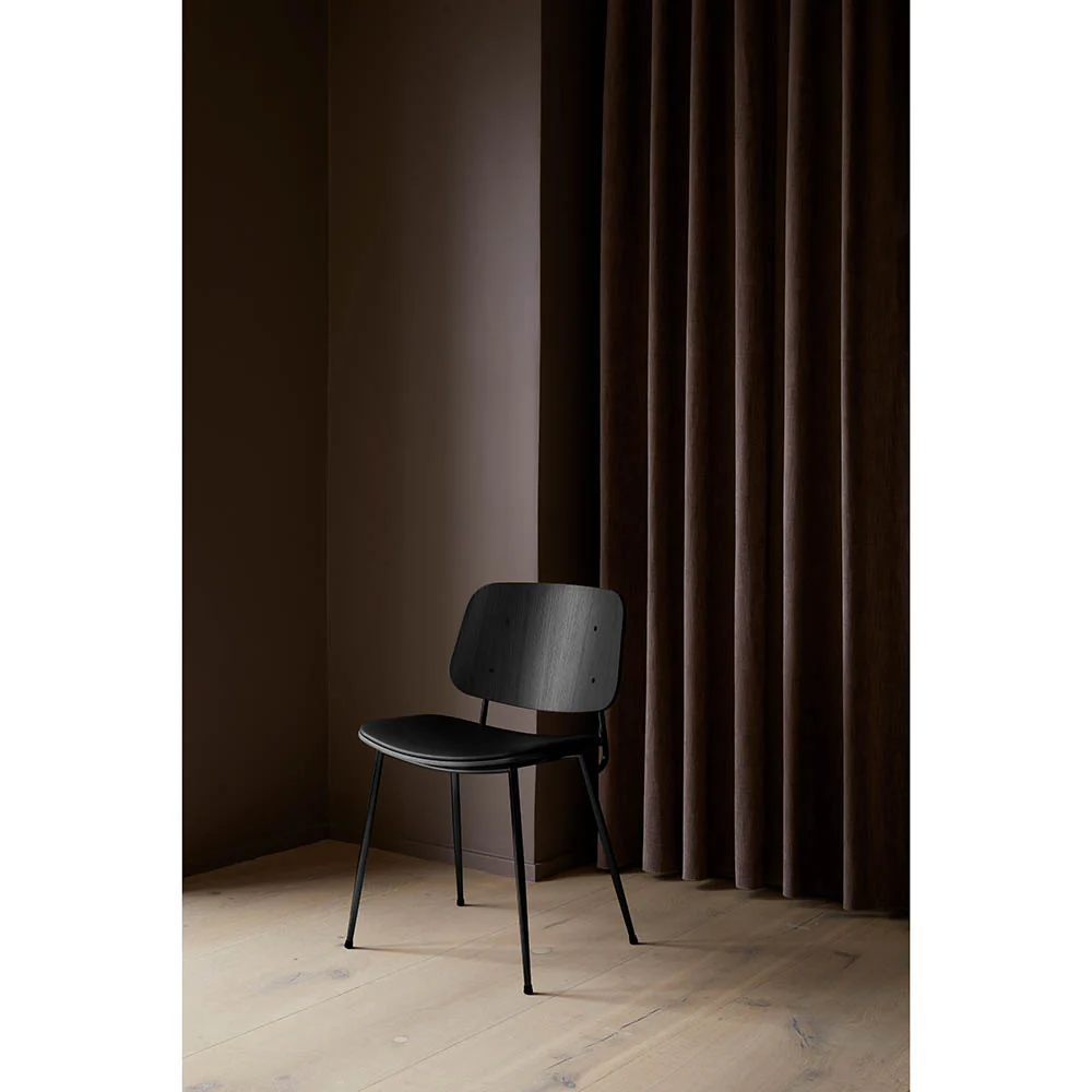 Soborg Seat Upholstered Dining Chair - Steel Base - Image 8