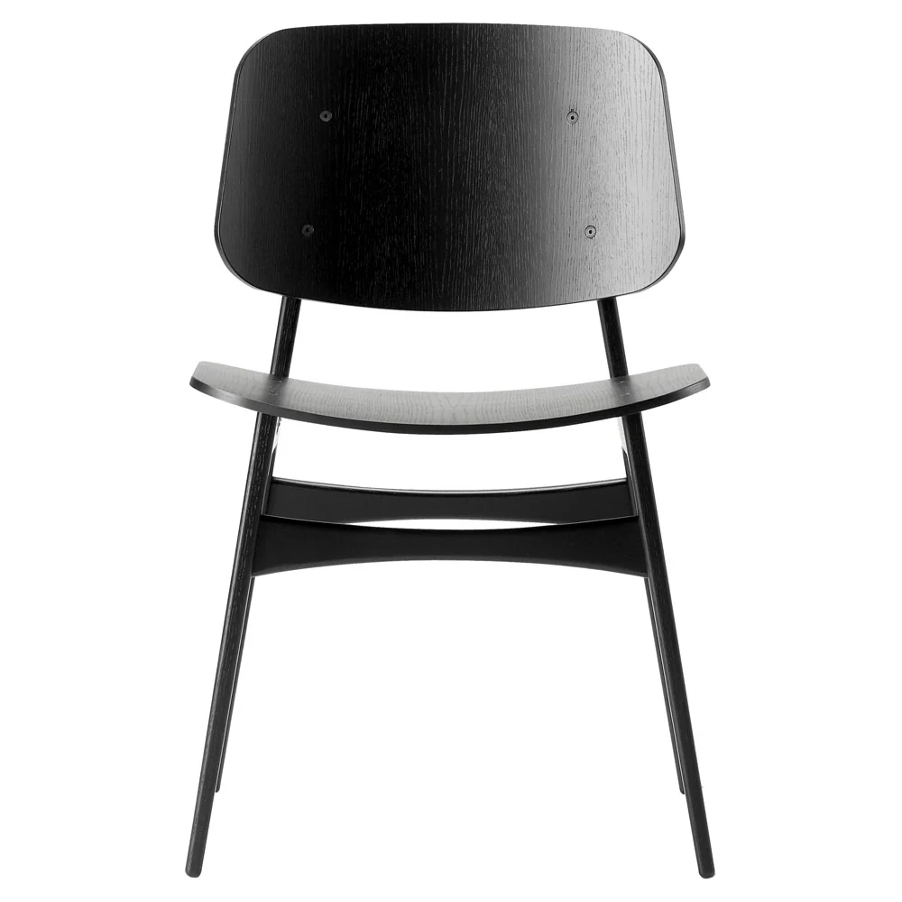 Soborg Unupholstered Dining Chair - Wood Base - Image 3