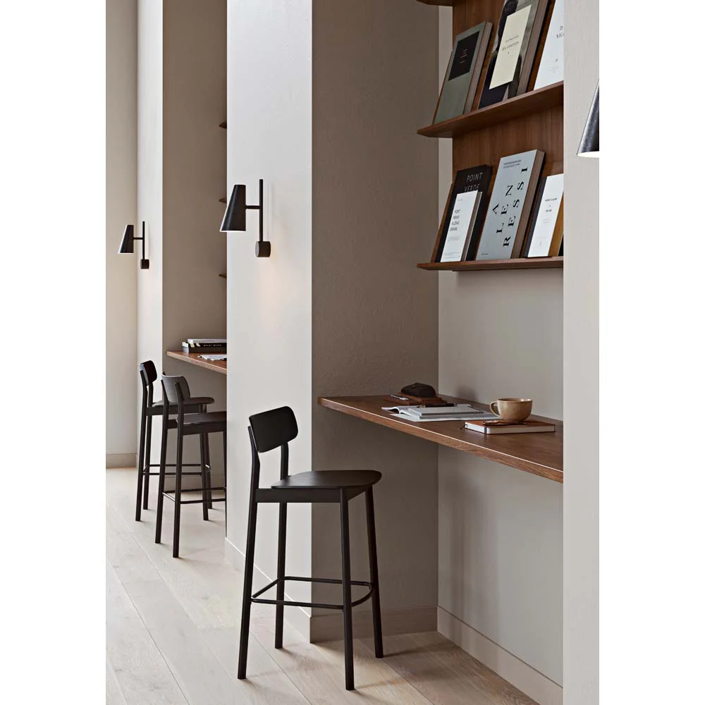 Soma Bar Counter Chair - Black Painted Ash - Image 8