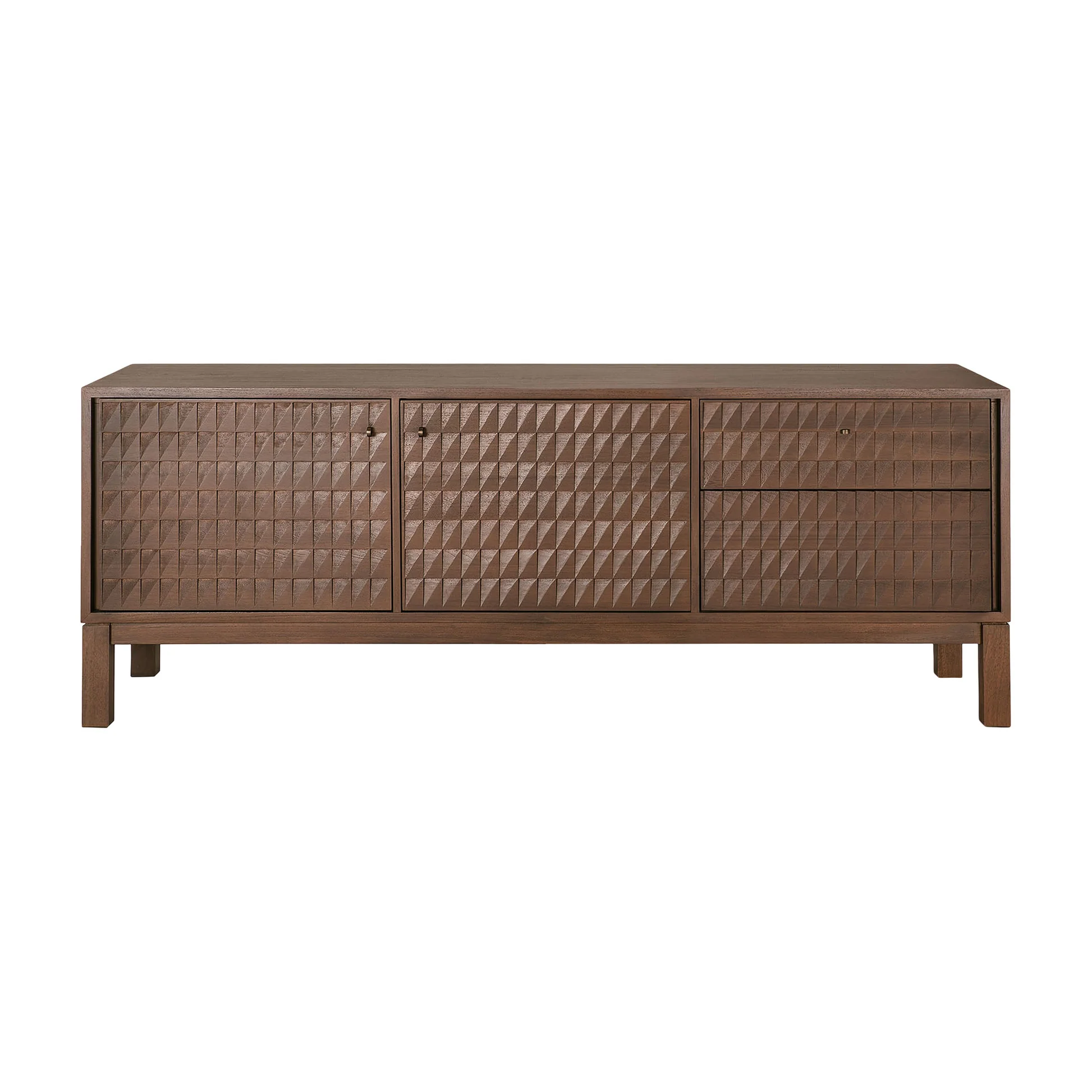 Sono TV Cupboard - 63"W, Dark Brown Teak