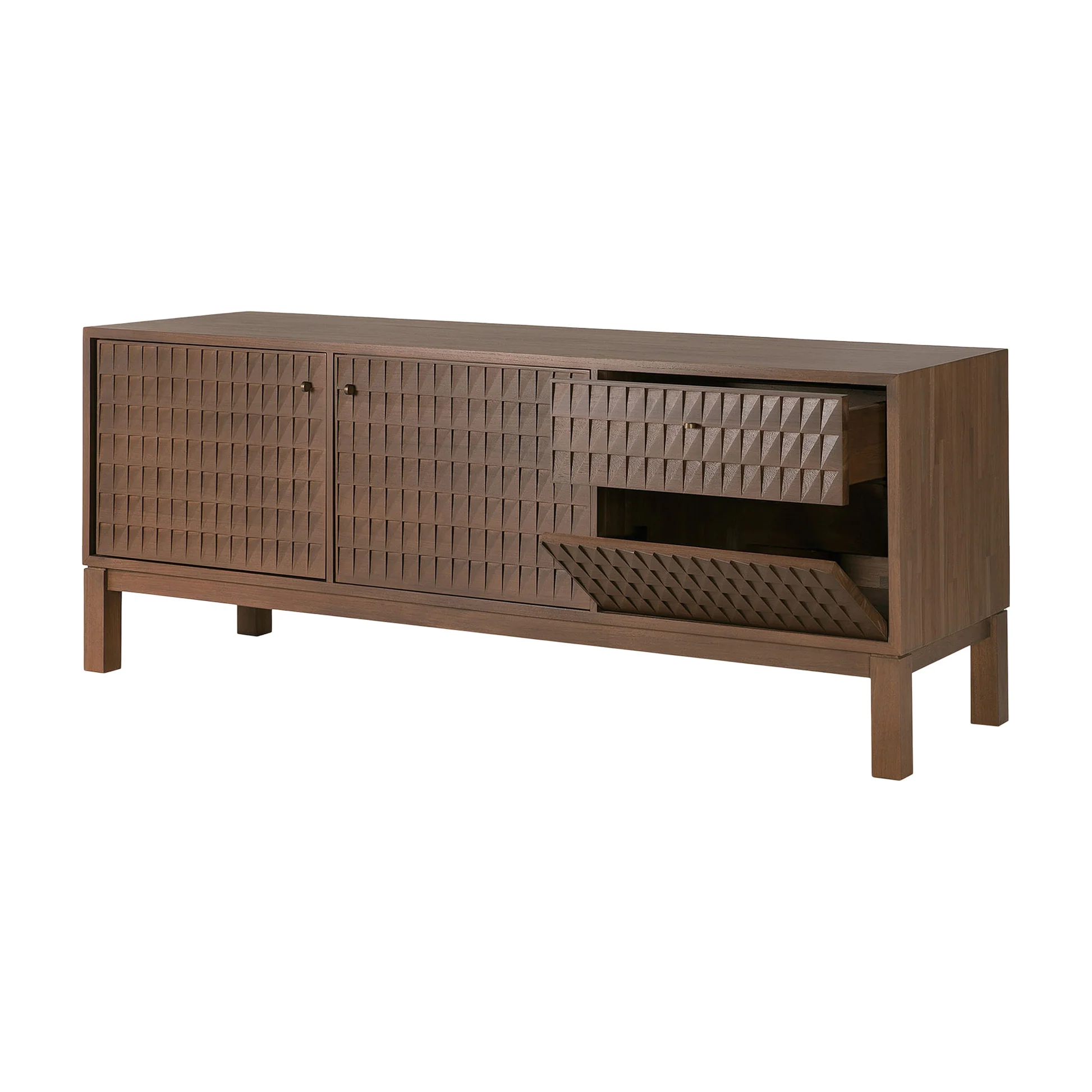 Sono TV Cupboard - 63"W, Dark Brown Teak - Image 3