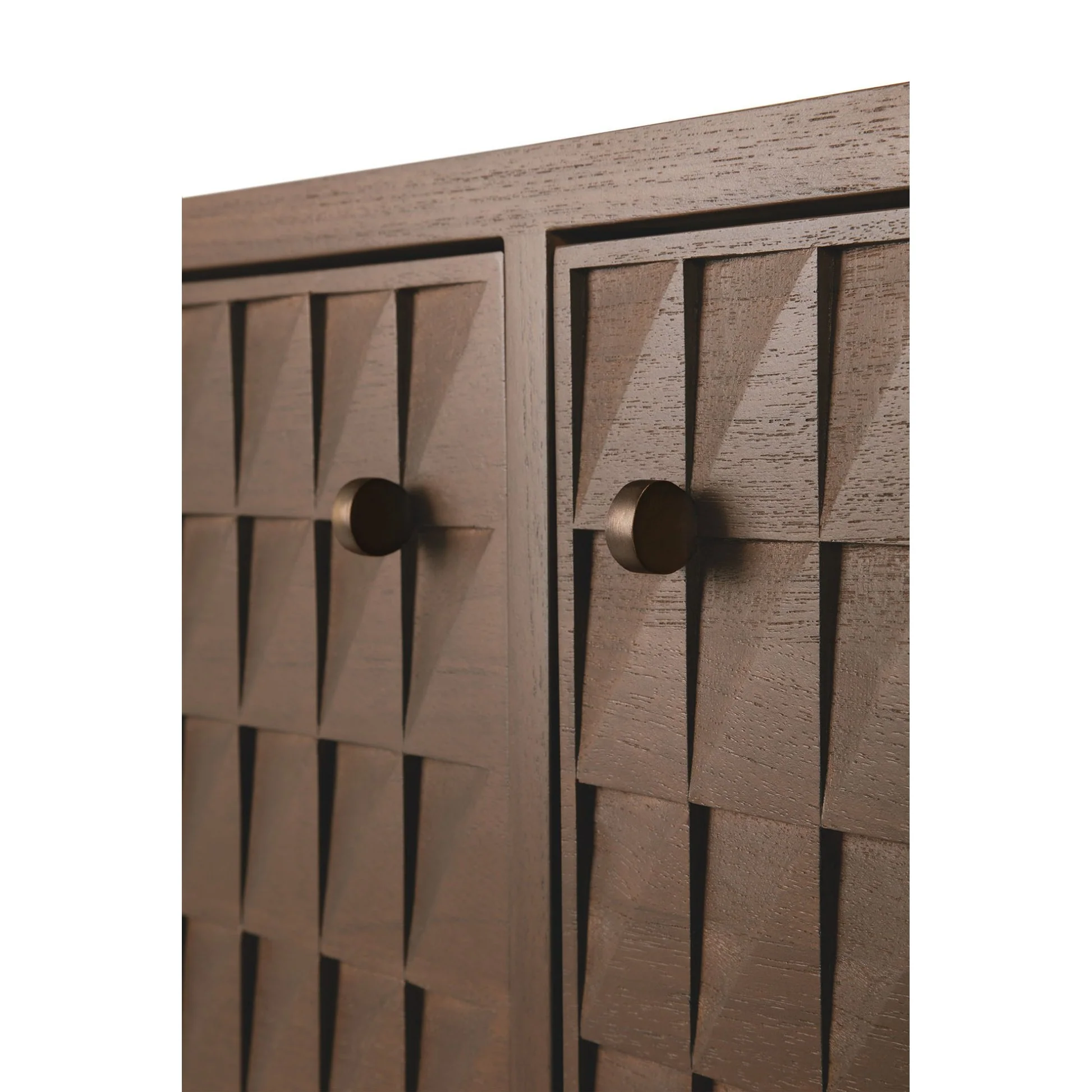 Sono TV Cupboard - 84"W, Dark Brown Teak - Image 5