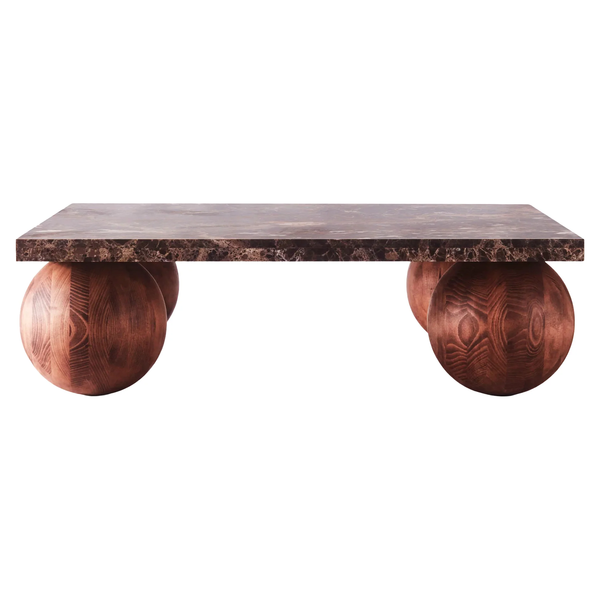 Sphere Square Sofa Table - Dark Emperador - Image 2