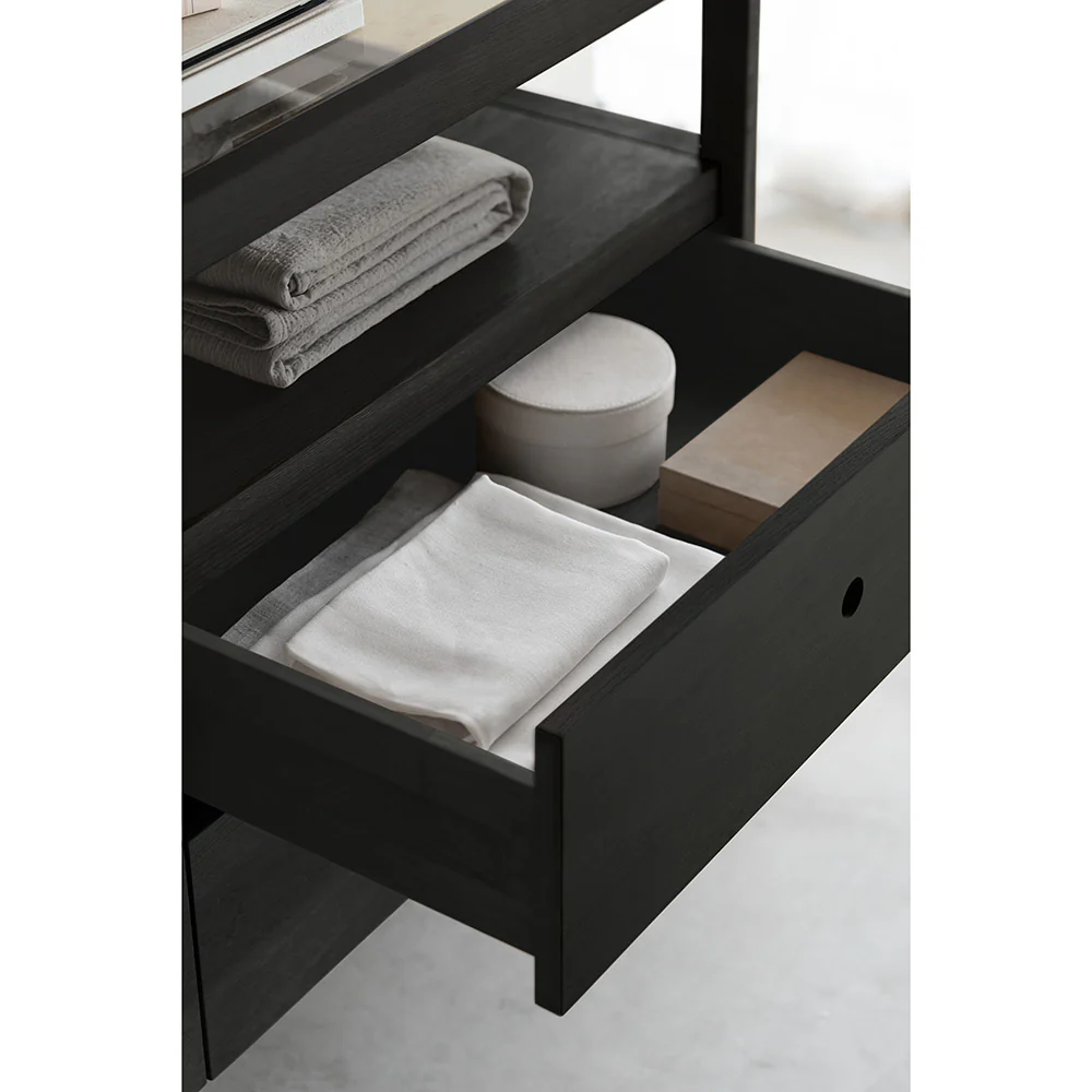 Spindle Dresser - 4 Drawers, Black Oak - Image 10