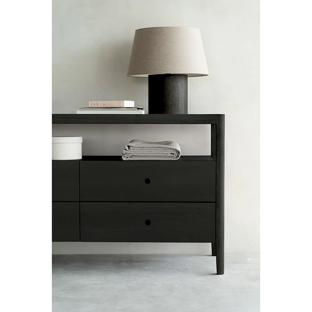 Spindle Dresser - 4 Drawers, Black Oak - Image 7