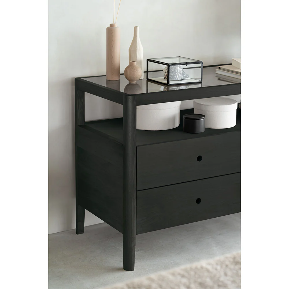Spindle Dresser - 4 Drawers, Black Oak - Image 9