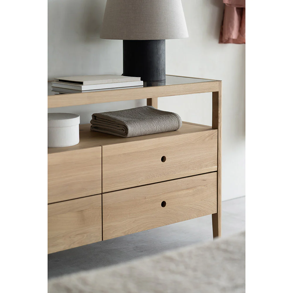 Spindle Dresser - 4 Drawers, Oak - Image 12