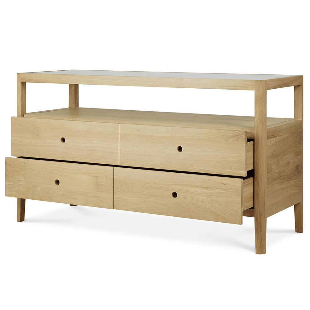 Spindle Dresser - 4 Drawers, Oak - Image 3