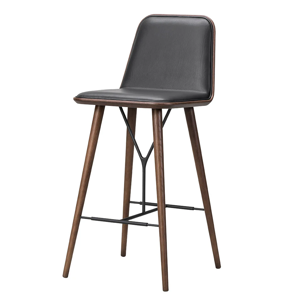 Spine Bar Counter Chair - Wood Base - Image 2