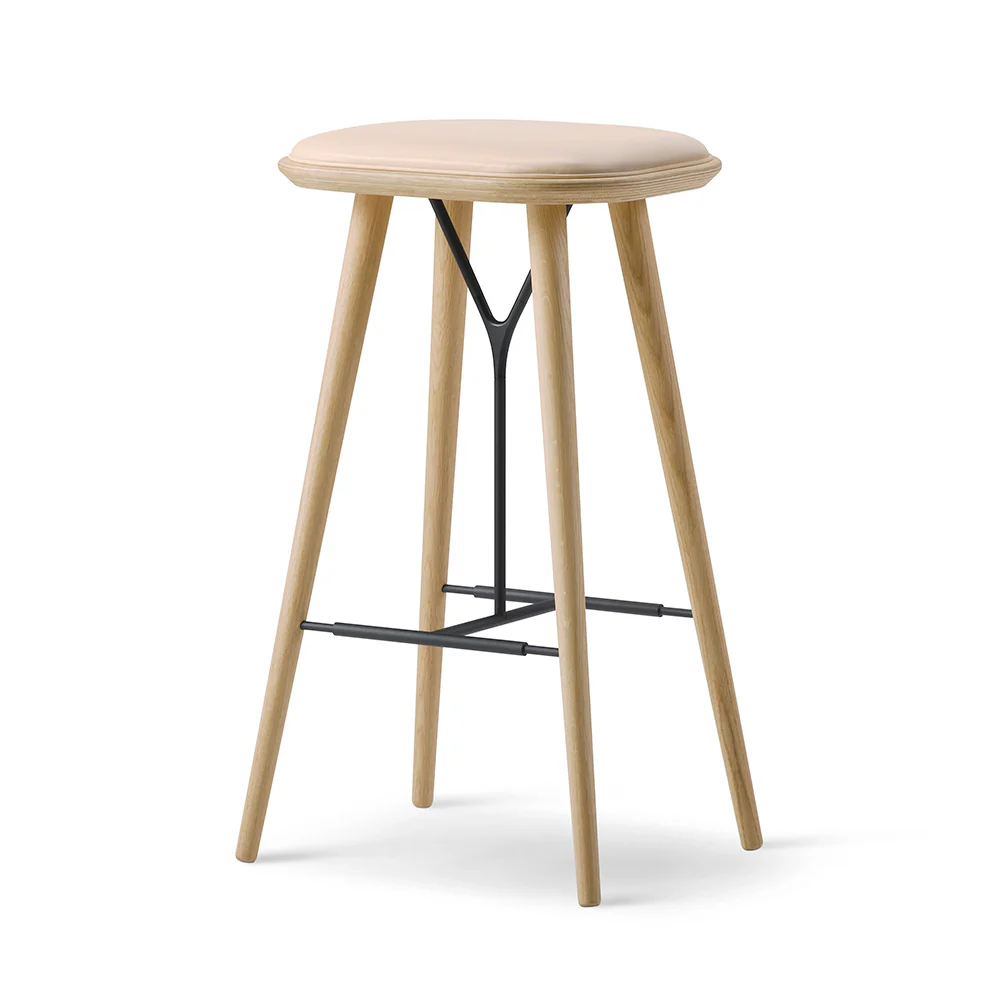 Spine Bar Counter Stool - Wood Base - Image 3