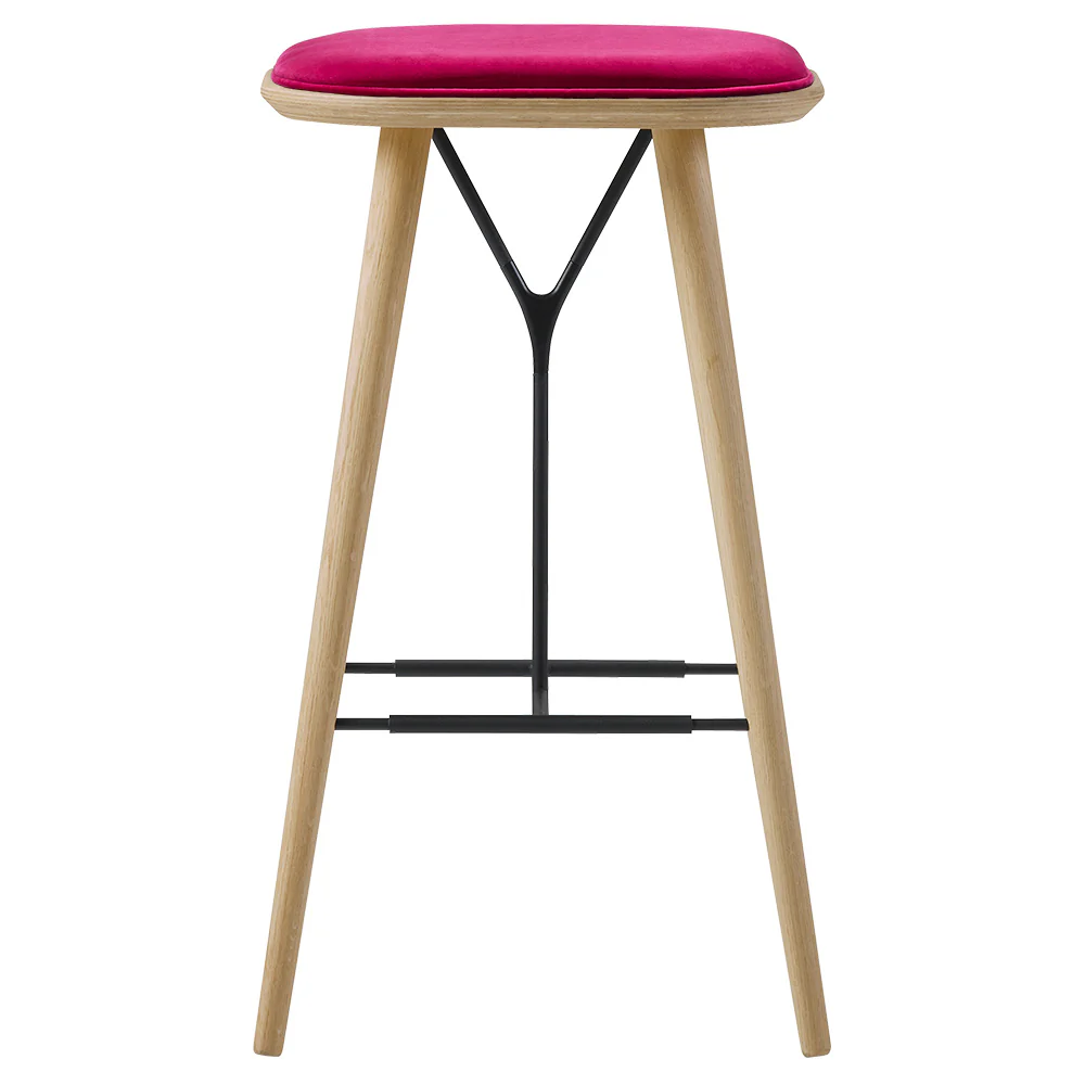 Spine Bar Counter Stool - Wood Base - Image 4