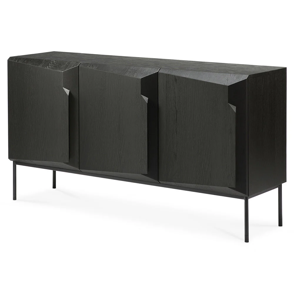 Stairs Sideboard - 3 Doors, Black Oak - Image 3
