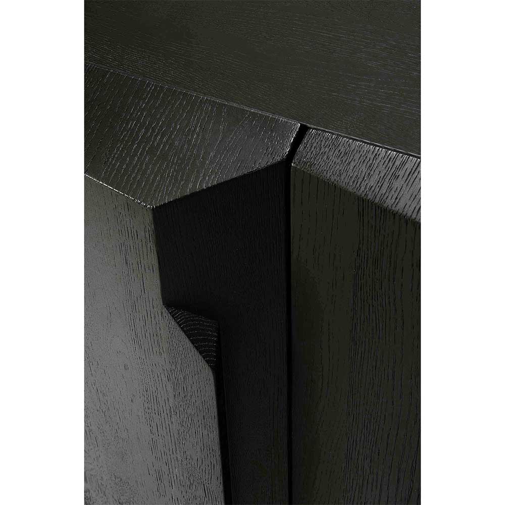 Stairs Sideboard - 4 Doors, Black Oak - Image 4
