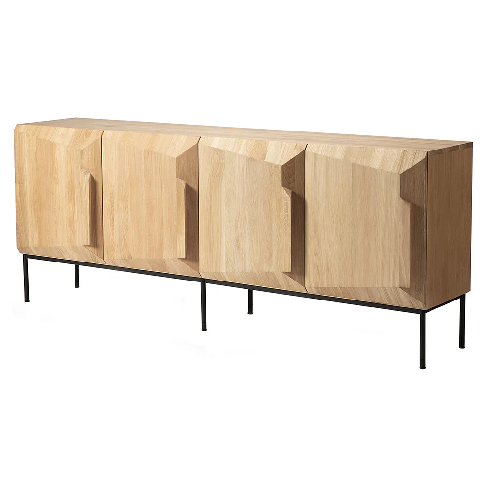 Stairs Sideboard - 4 Doors, Oak - Image 2