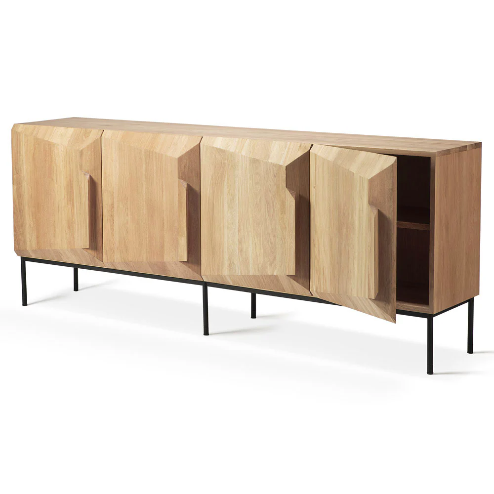 Stairs Sideboard - 4 Doors, Oak - Image 3