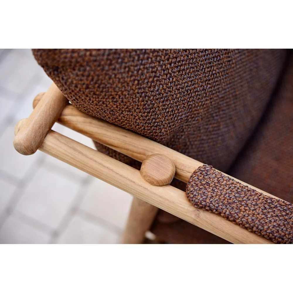 Sticks Armchair - Sand Cushions, Teak Frame - Image 2