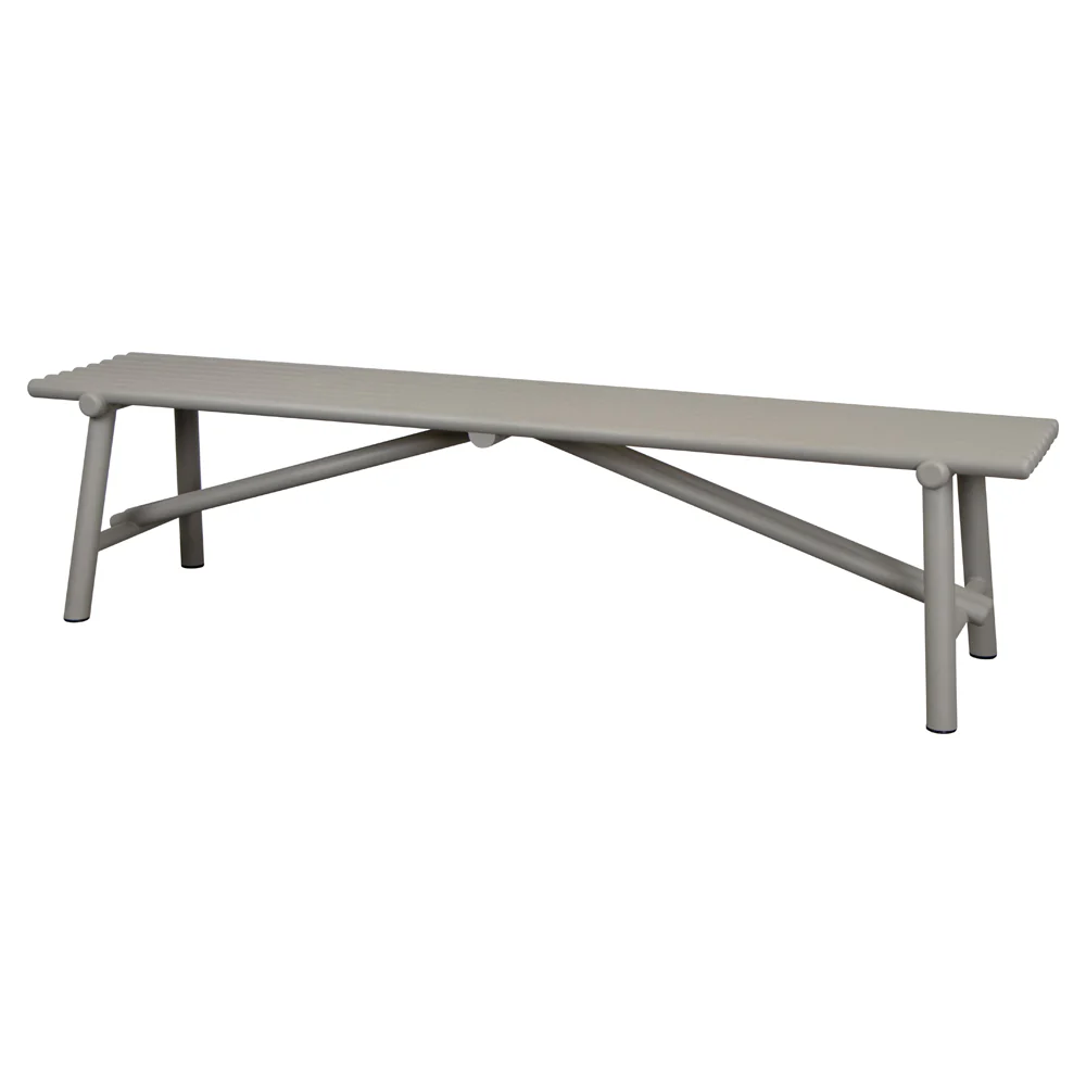 Sticks Bench - Taupe Aluminum