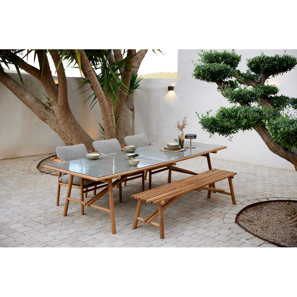 Sticks Bench - Taupe Aluminum, Desert Sand Cushion - Image 6