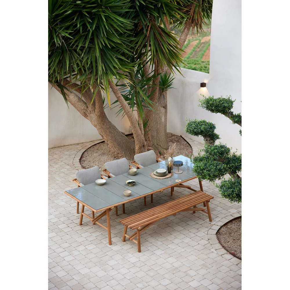 Sticks Bench - Taupe Aluminum, Desert Sand Cushion - Image 7