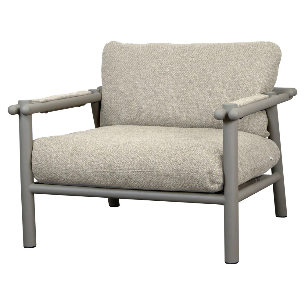 Sticks Lounge Chair - Desert Sand Cushions, Taupe Aluminum Frame
