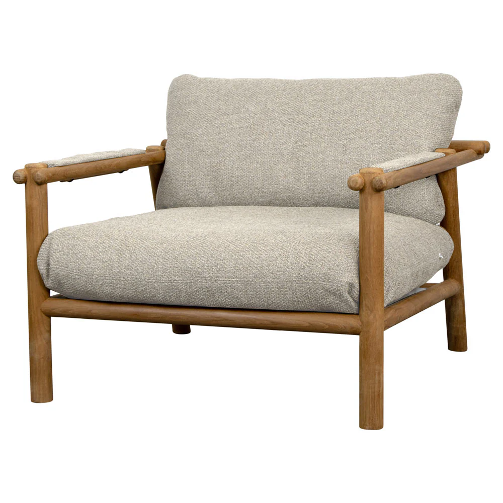 Sticks Lounge Chair - Desert Sand Cushions, Teak Frame