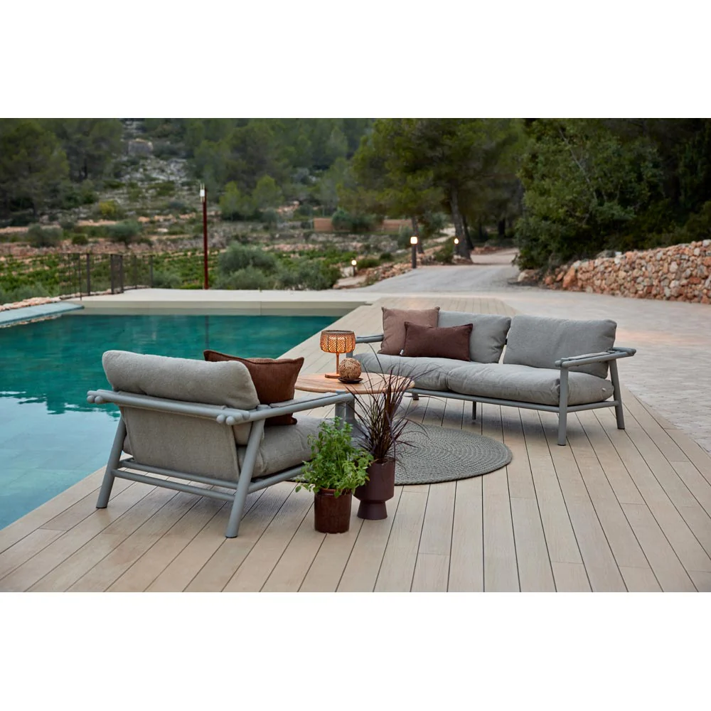 Sticks Lounge Chair - Light Brown Cushions, Teak Frame - Image 5