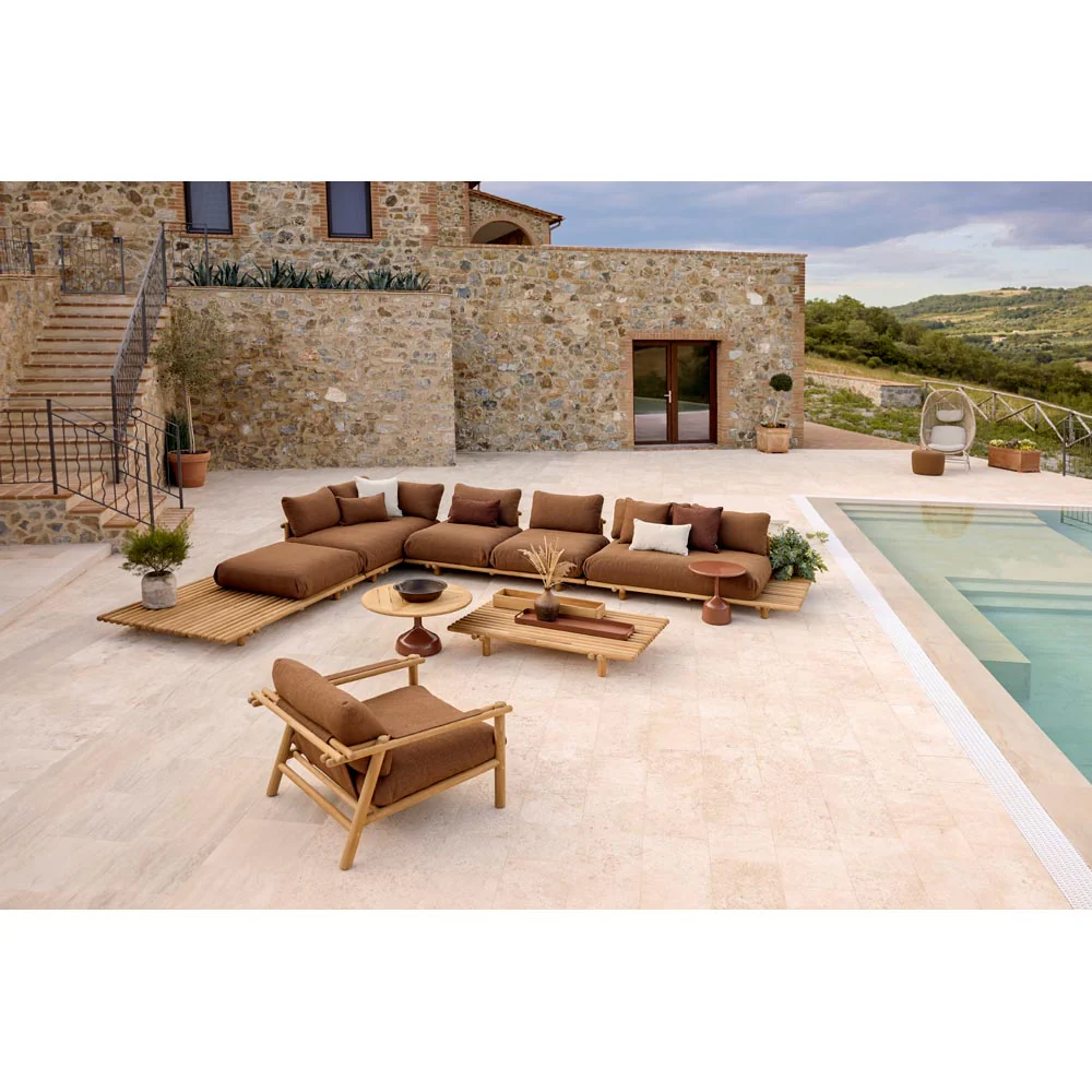 Sticks Lounge Chair - Sand Cushions, Taupe Aluminum Frame - Image 9