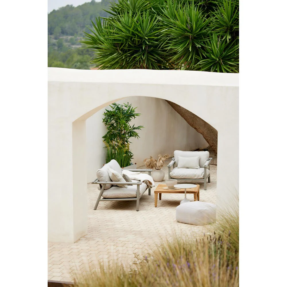 Sticks Lounge Chair - Turmeric Yellow Cushions, Teak Frame - Image 6