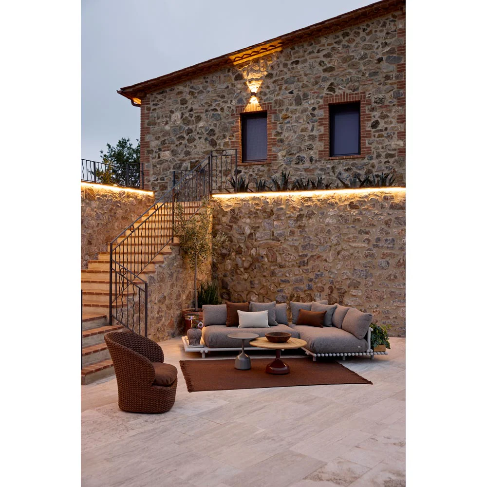 Sticks Platform Corner Sofa - Desert Sand Cushions, Aluminum Platform - Image 2