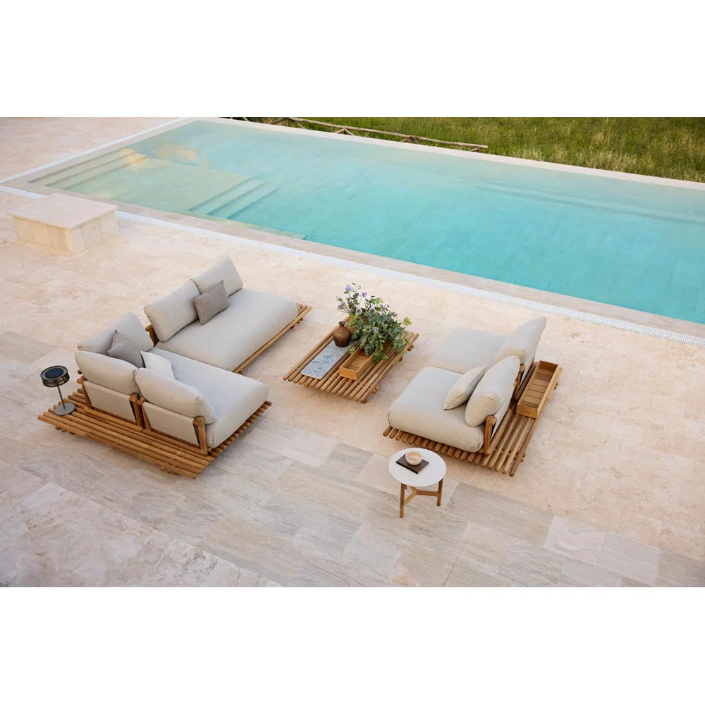 Sticks Platform Corner Sofa - Desert Sand Cushions, Aluminum Platform - Image 5