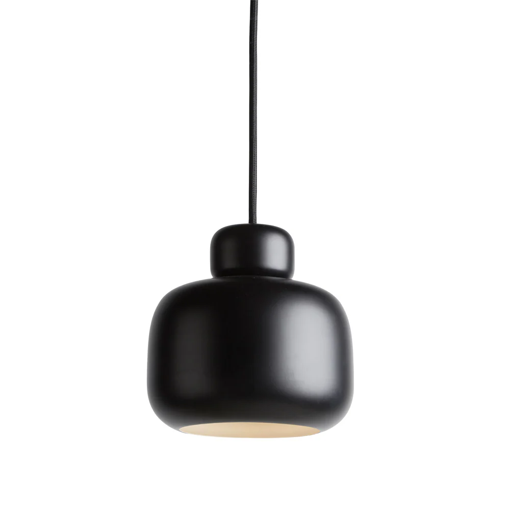 Stone Pendant - Black, Set of 2