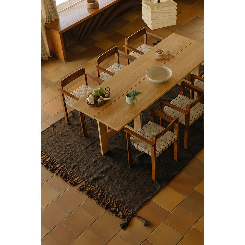 Symmetry Armrest Chair - Honey Ash Wood, Oat Fabric - Image 6