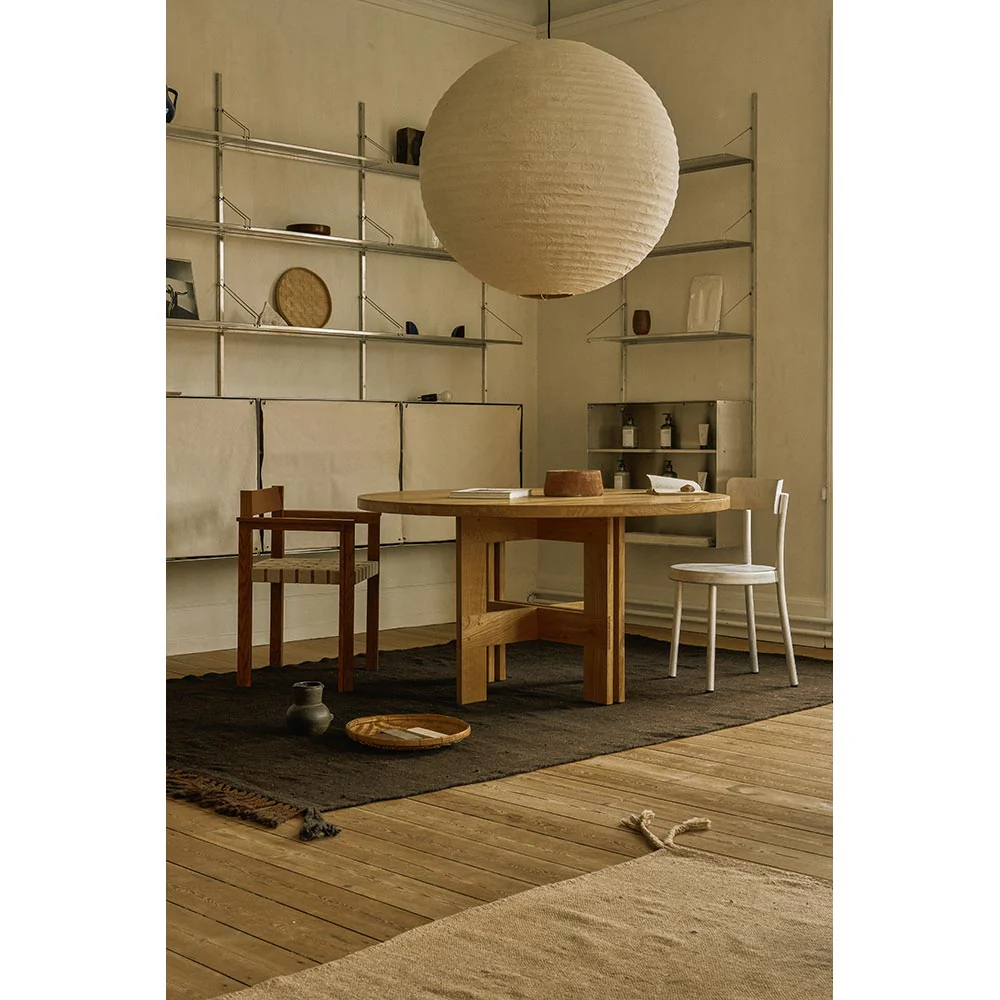 Symmetry Armrest Chair - Honey Ash Wood, Oat Fabric - Image 9