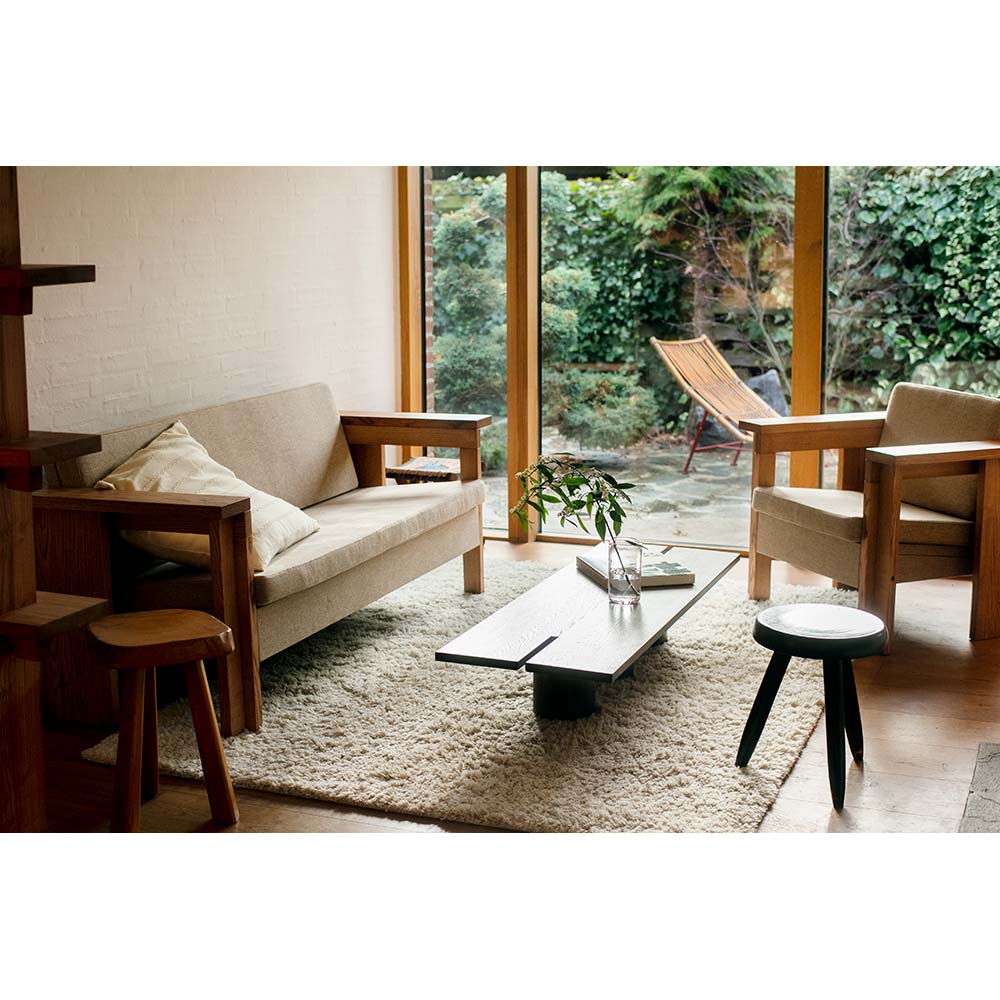 Symmetry Couch - Ash Wood, Oat Fabric - Image 6