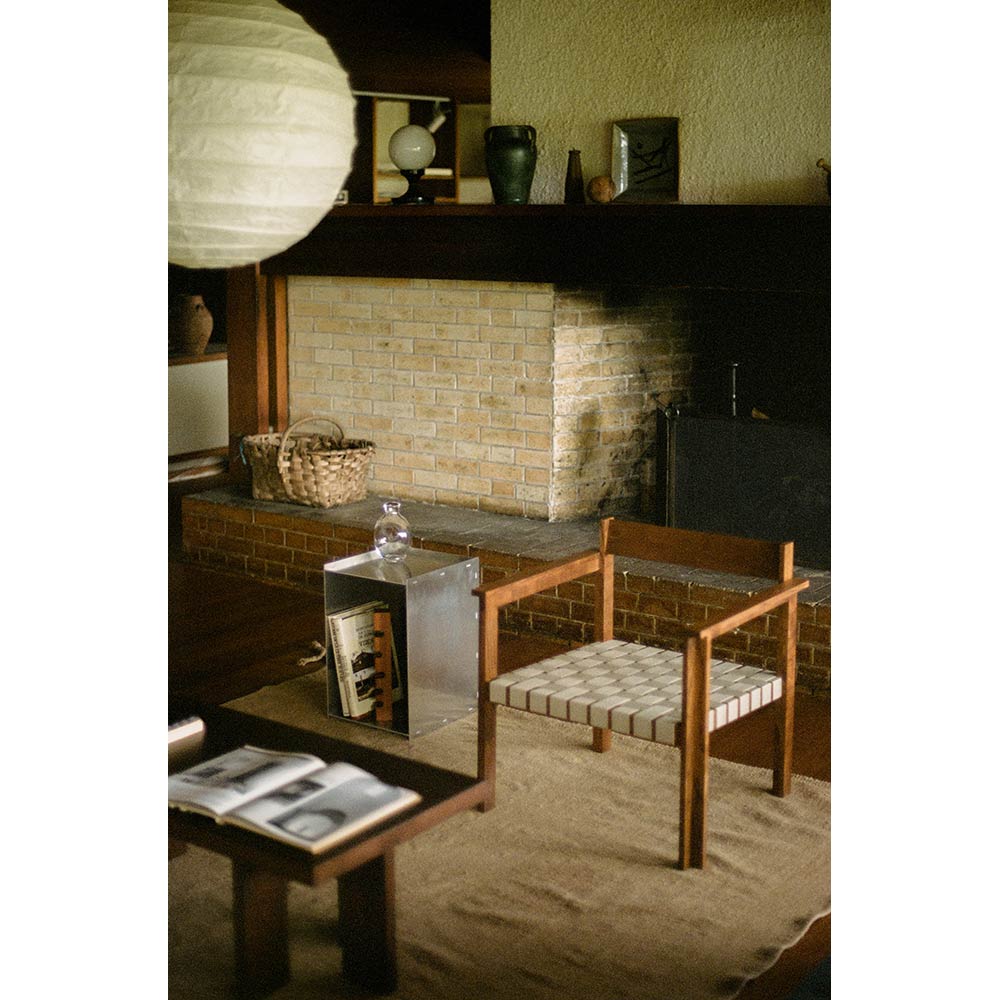 Symmetry Easy Chair - Honey Ash Wood, Oat Fabric - Image 7