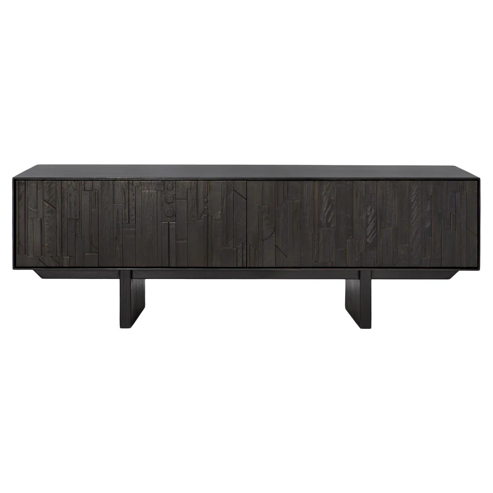 Teak Mosaic Media Cabinet