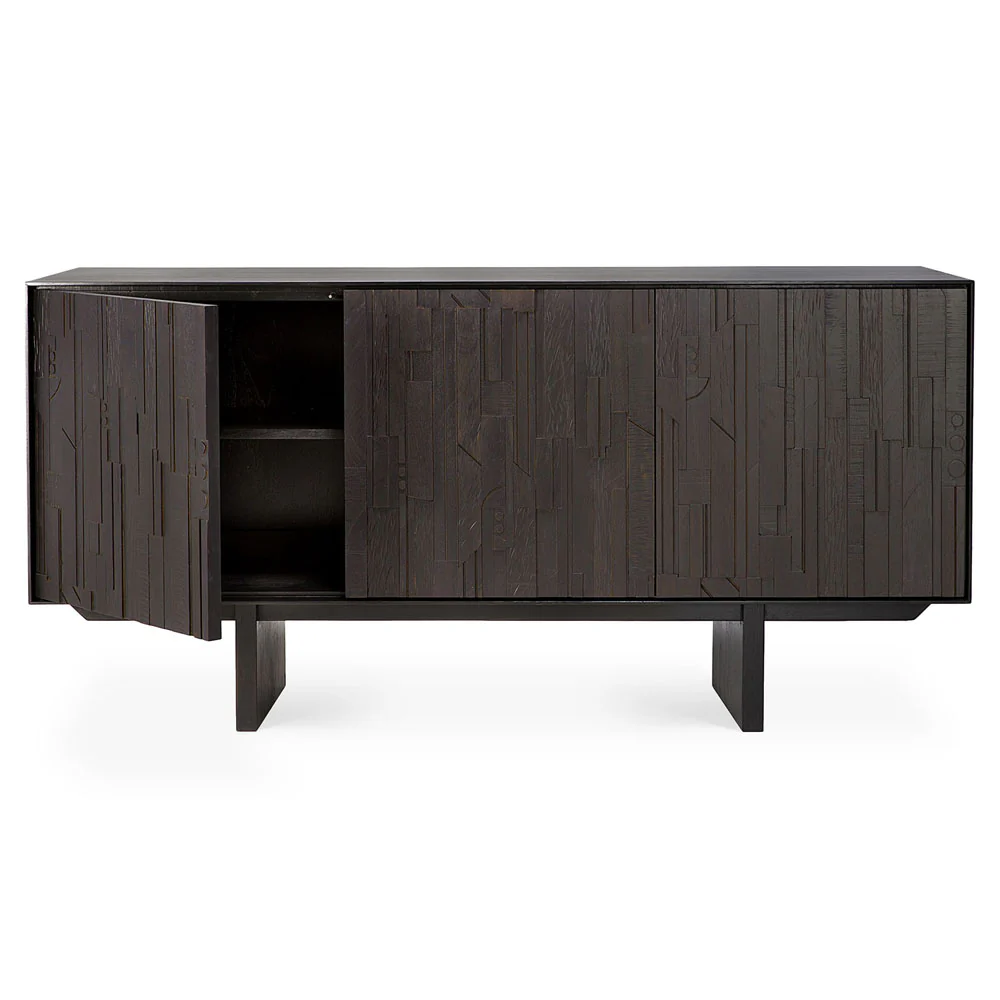 Teak Mosaic Sideboard - 3 Doors - Image 2