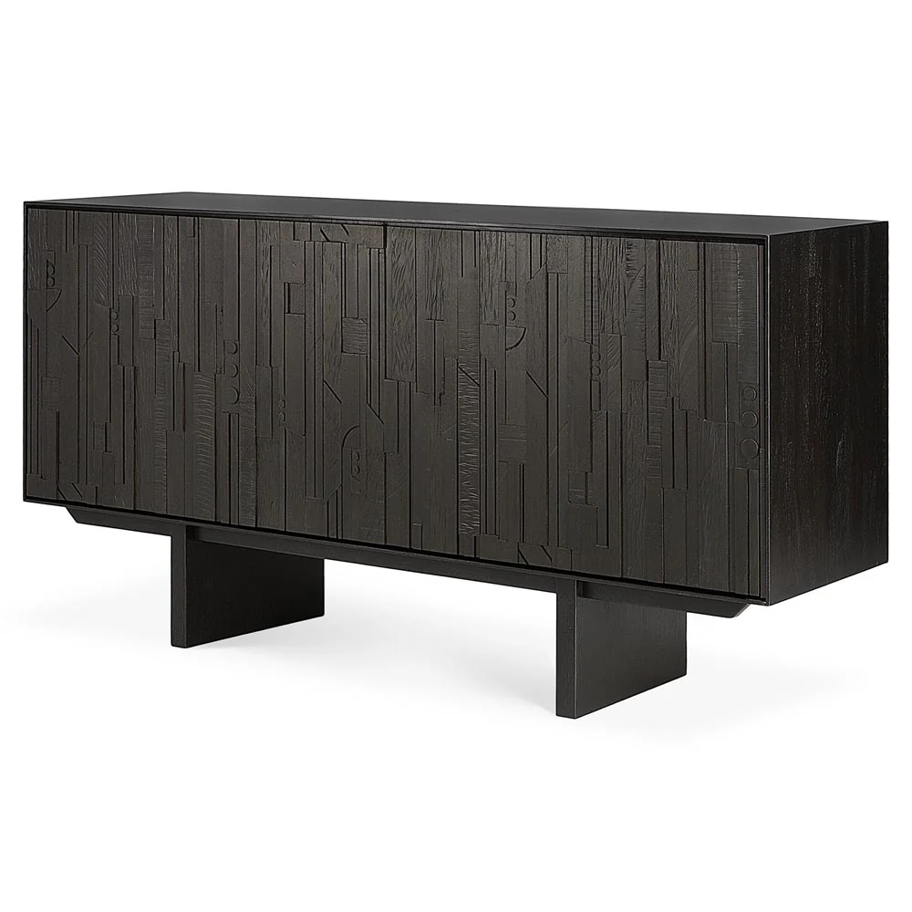 Teak Mosaic Sideboard - 3 Doors - Image 3