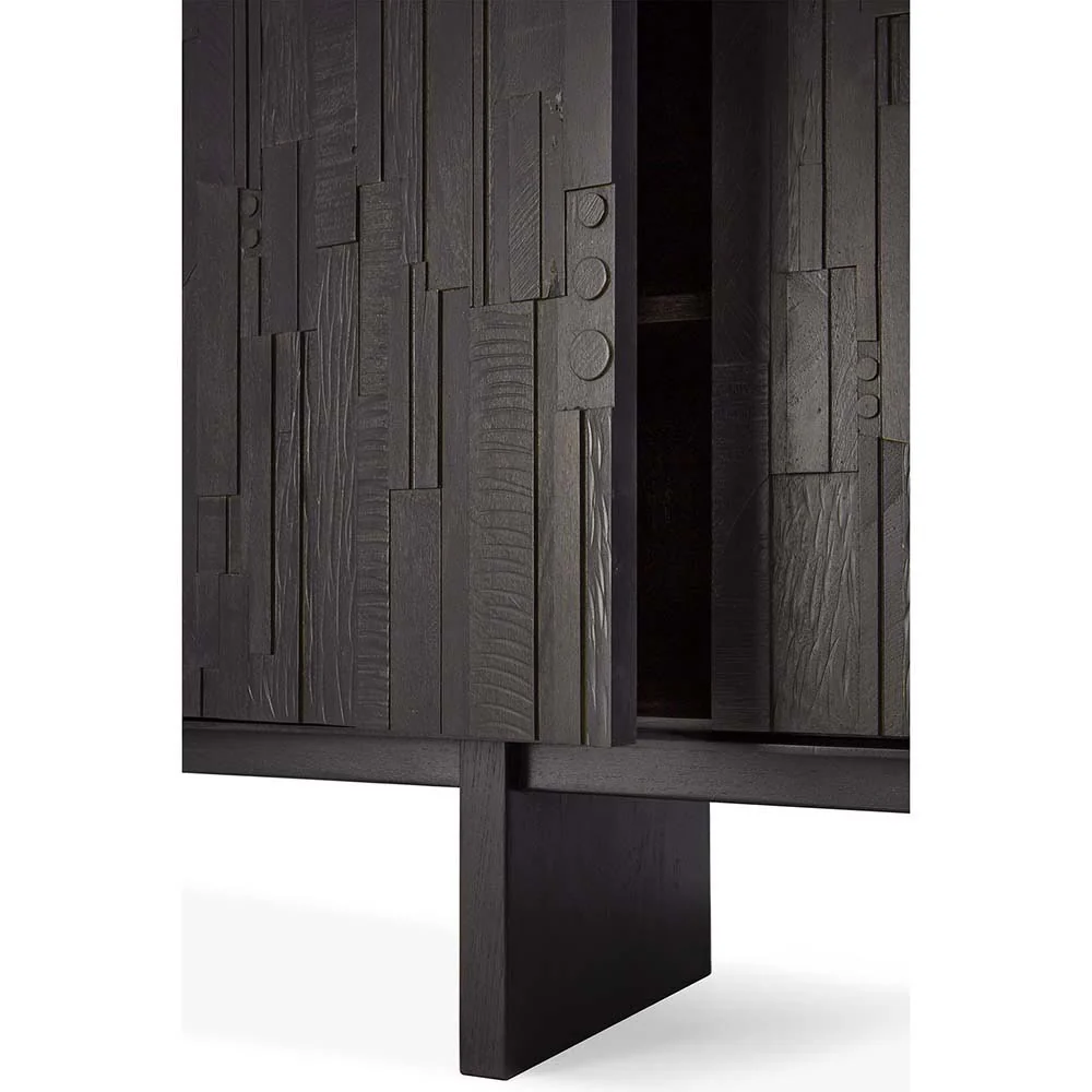 Teak Mosaic Sideboard - 3 Doors - Image 8
