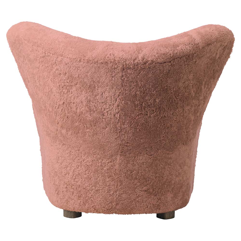 The Tired Man Lounge Chair - Sahara Sheepskin, Dark Stained Oak - Image 4
