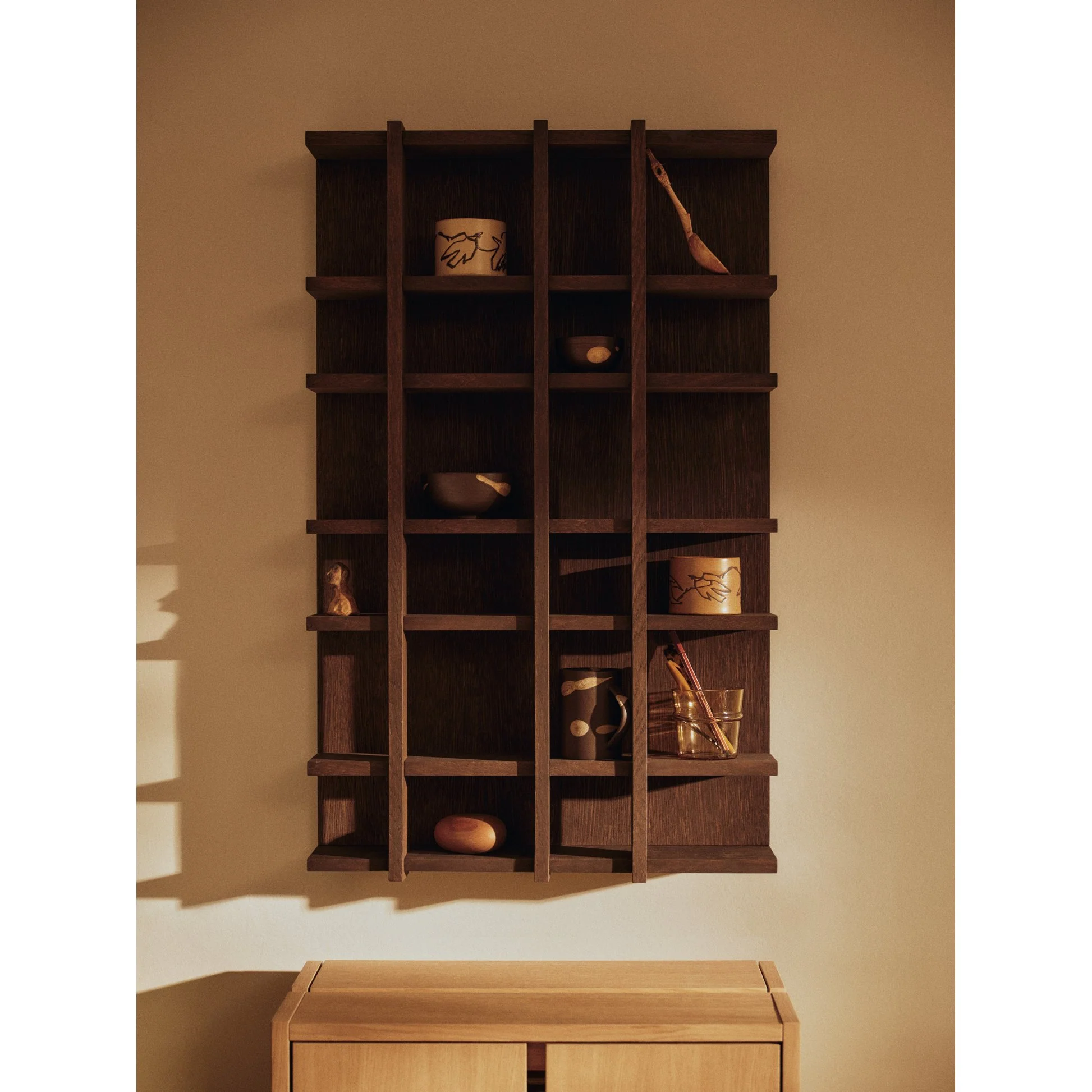Tilem Shelf - 4x6, Dark Stained Oak - Image 3