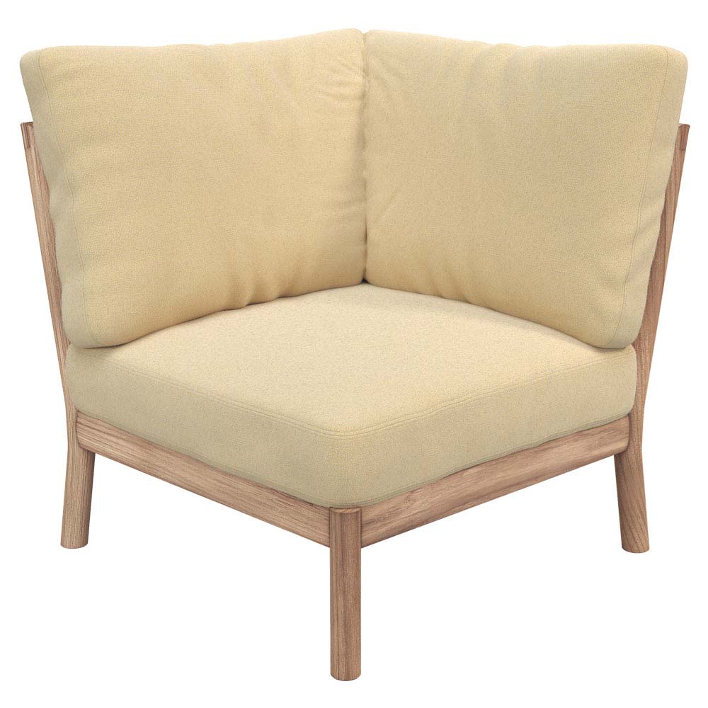 Tradition Outdoor Corner Module - Teak, Honey Yellow