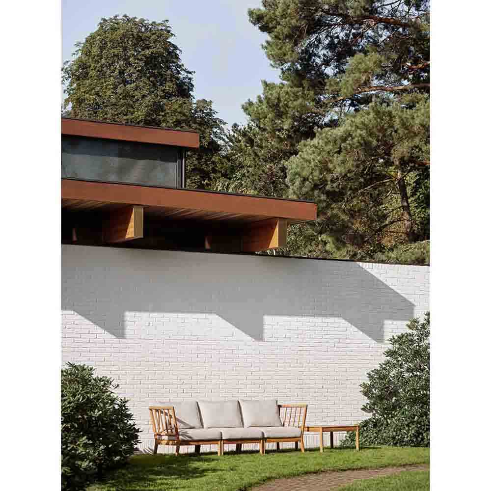 Tradition Outdoor End Module - Teak, Light Sand - Image 2