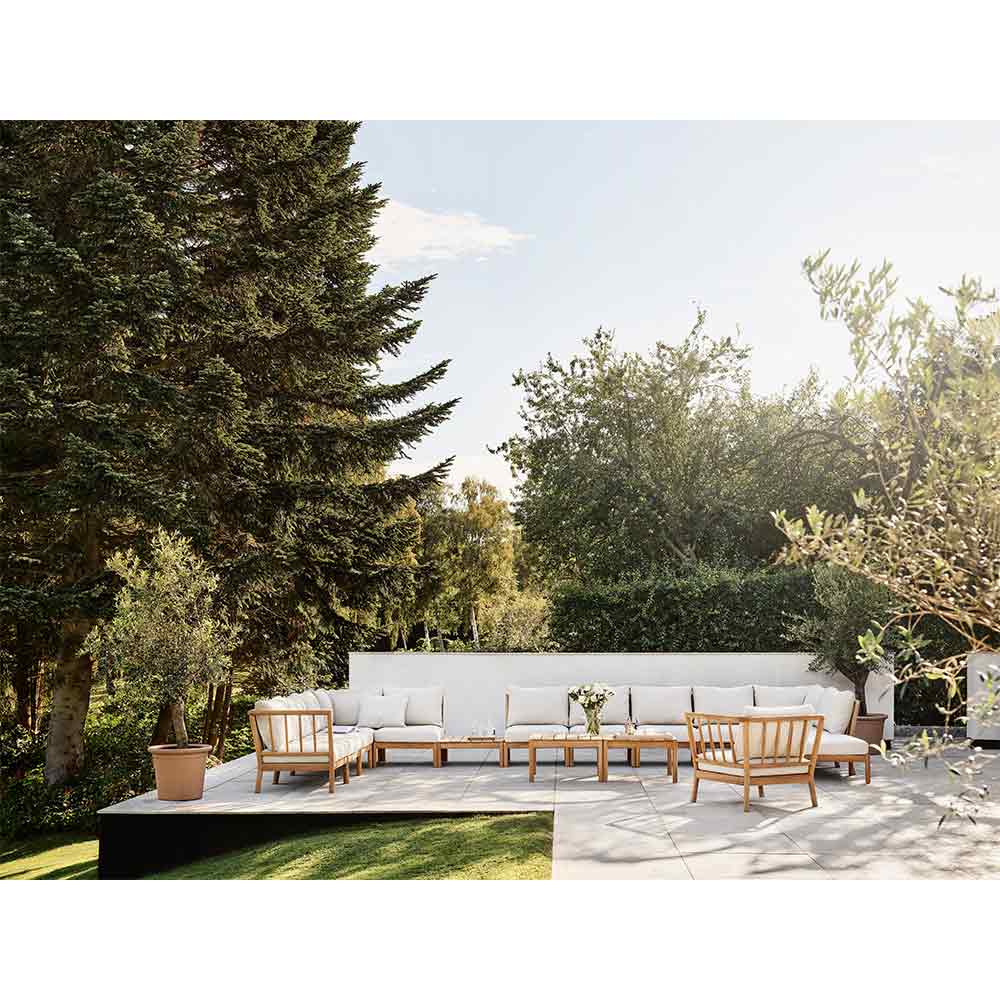Tradition Outdoor End Module - Teak, Light Sand - Image 3