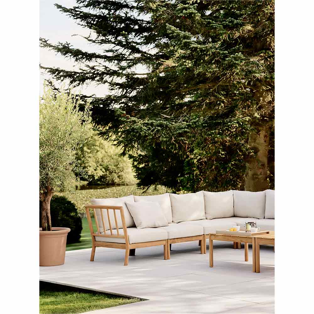 Tradition Outdoor End Module - Teak, Light Sand - Image 4